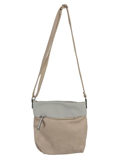 Emily & Noah Damen Umhängetasche Beige Hellblau Casual Schultertasche