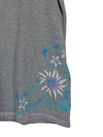 High Colorado Damen T-Shirt Gr. 44 Grau Outdoor Blumenmuster Shirt