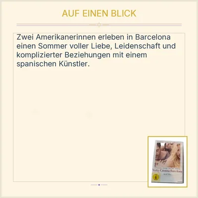 Vicky Cristina Barcelona DVD Woody Allen Javier Bardem Penélope Cruz