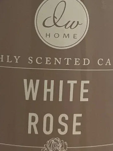 DW Home White Rose Duftkerze 300g Handgegossen Rosenduft Grau