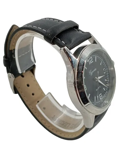 Cypréa Herren Armbanduhr Quarz Schwarz Lederarmband Klassisch