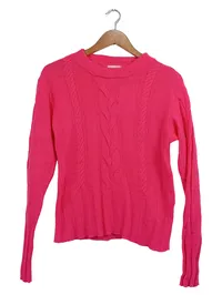 BRODIE Damen Pullover Kaschmir Pink Gr. 34/XS Zopfstrick Casual 1