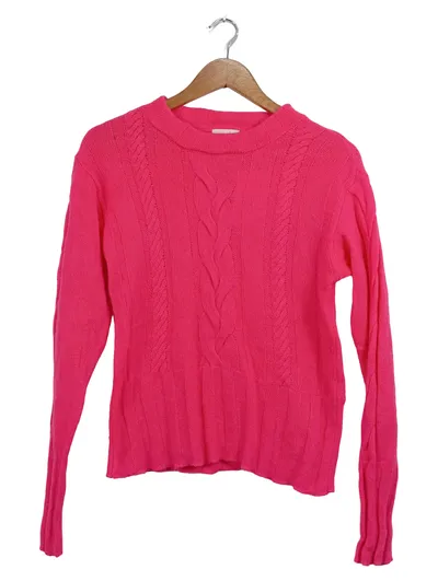 BRODIE Damen Pullover Kaschmir Pink Gr. 34/XS Zopfstrick Casual