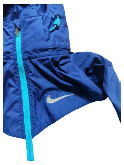 Nike Herren Windjacke Windbreaker Kapuze Türkis Blau Gr. XS Sportjacke