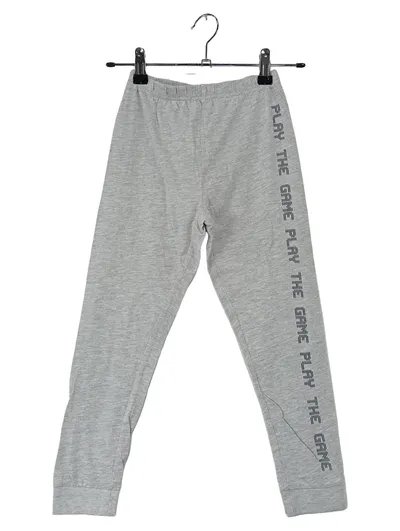 Alive Kinder Jogginghose Grau Gr. 122 Sporthose mit Schriftzug