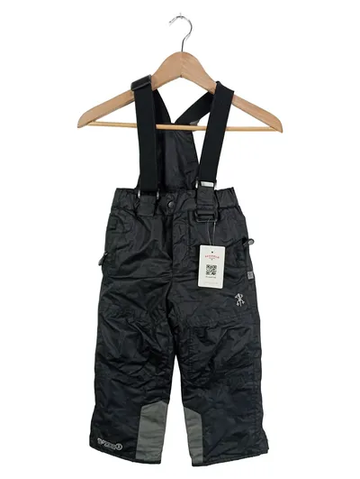 XS EXES Kinder Latzhose Skihose Outdoor Gr. 98 Schwarz