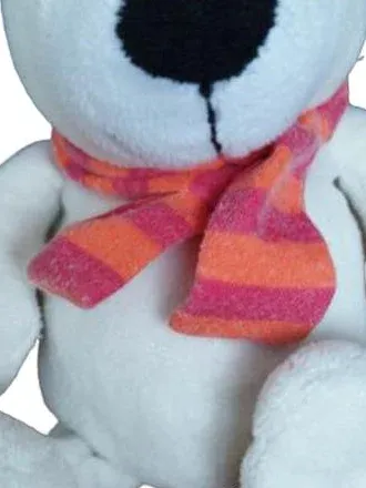 BERGLAND Baby Kuscheltier Eisbär mit Schal Weiß Stofftier Plüschtier 16cm