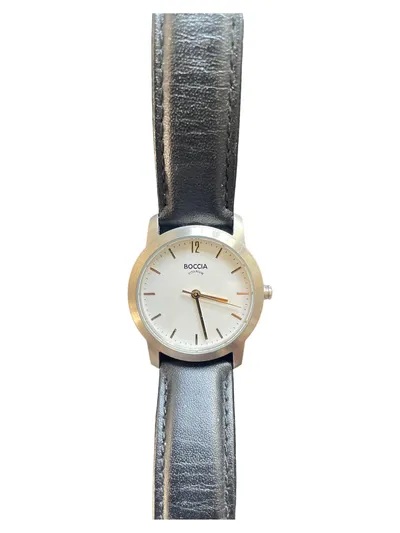 Boccia Herren Armbanduhr Klassisch Schwarz Titanium Uhr