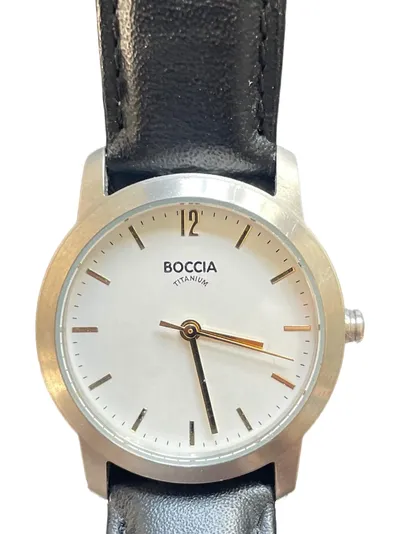 Boccia Herren Armbanduhr Klassisch Schwarz Titanium Uhr