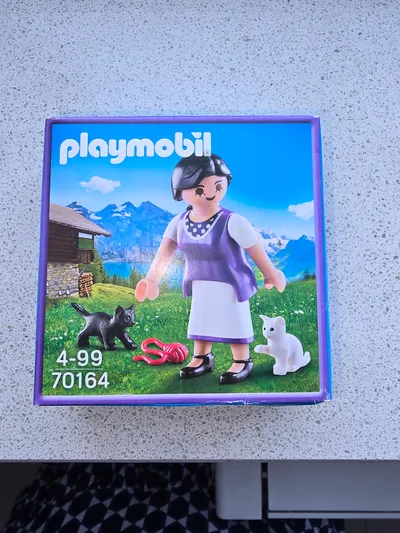 PLAYMOBIL Spielfiguren-Set Frau mit Katzen Mehrfarbig Kinder Spielzeug