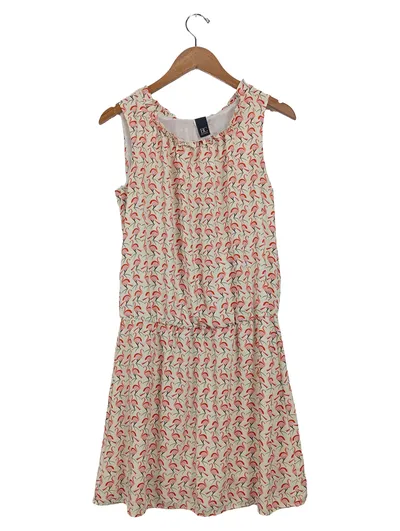 BEST CONNECTIONS Damen Freizeitkleid 38/M Flamingomuster Mehrfarbig Casual