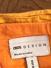 ASOS Design Damen Minirock Orange Asymmetrisch Gr. 38 M 4