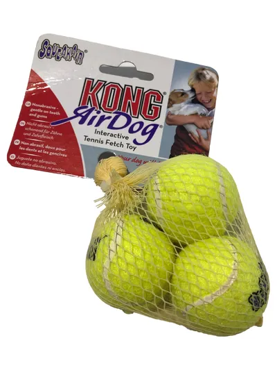 KONG AirDog Tennisbälle für Hunde Spielzeug Gelb 3 Stück