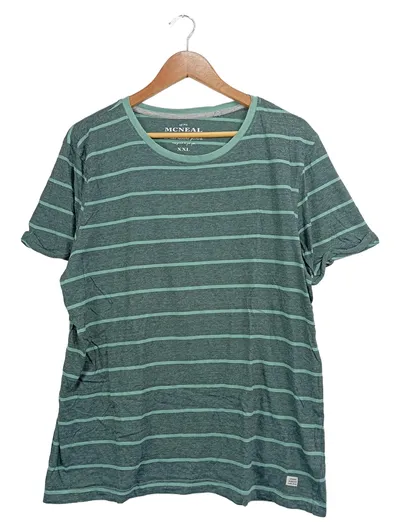 McNeal Herren T-Shirt gestreift Baumwolle Kurzarm XXL Casual