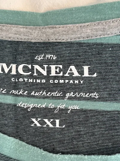 McNeal Herren T-Shirt gestreift Baumwolle Kurzarm XXL Casual