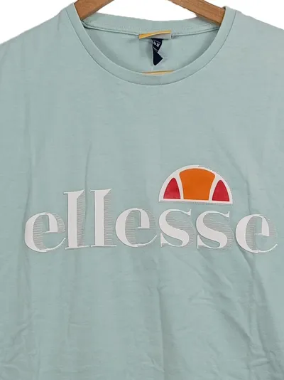 Ellesse Herren T-Shirt Türkis Gr. 48/M Sport Baumwolle Logo-Print