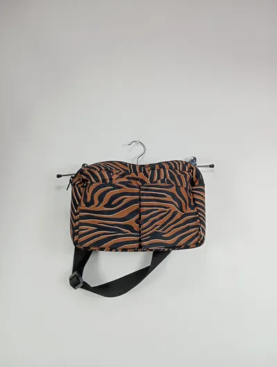 Samsøe Samsøe Damen Umhängetasche Zebra Animal-Print Mehrfarbig Schwarz Braun