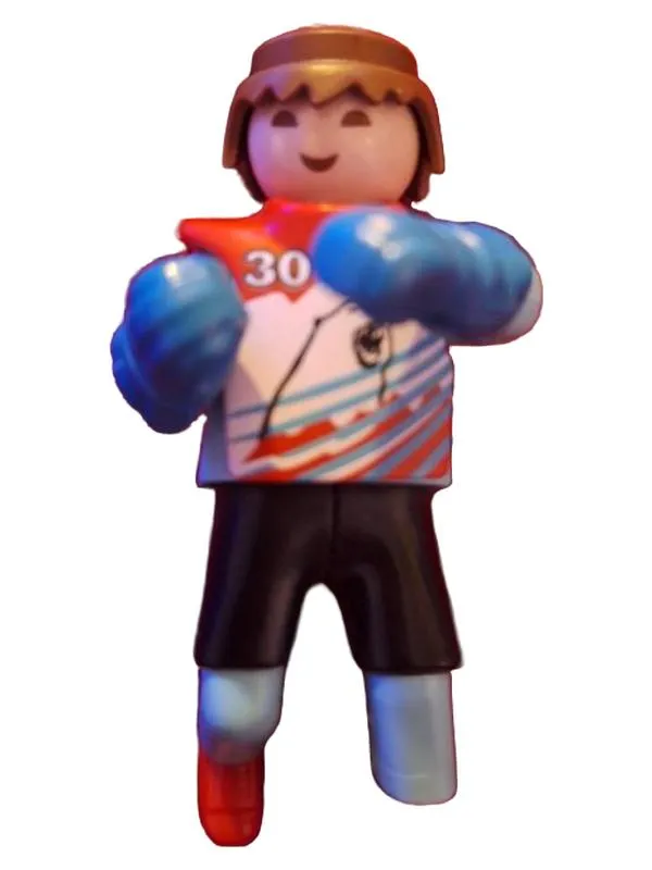 Playmobil Sportler Nr. 30 Spielfigur Athlet Trikot Handschuhe blau 1