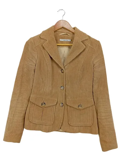 MORE & MORE Damen Cordjacke Beige Gr. 34/XS Casual Langarm Jacke
