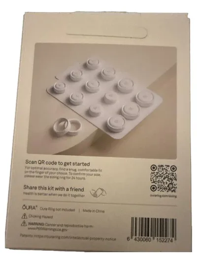 Oura Ring Sizing Kit Maßband Größenbestimmung Ringgrößen Set