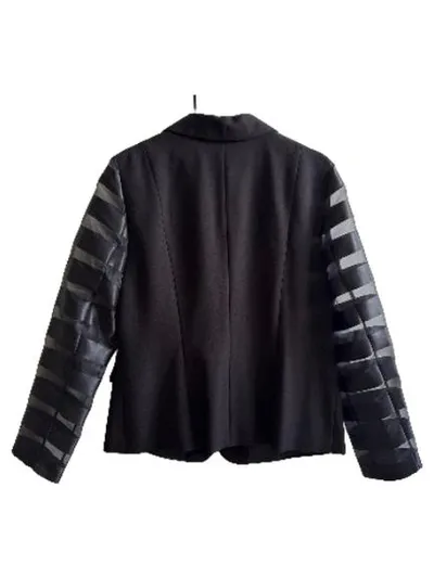 Patrizia Dini Damen Blazer Gr. 42 Schwarz Elegant Business Langarm