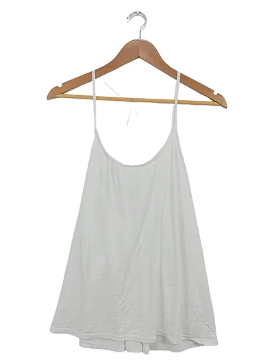 Buffalo Damen Tank Top Trägertop Weiß Gr. 40/42 Viskose Spaghetti-Träger Basic