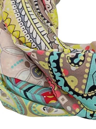 Clever & Chic Damen Tuch 110x110 cm Paisley Mehrfarbig Polyester