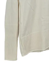 BOSS Damen Pullover Basic Gr. 36/S Weiß Langarm 4