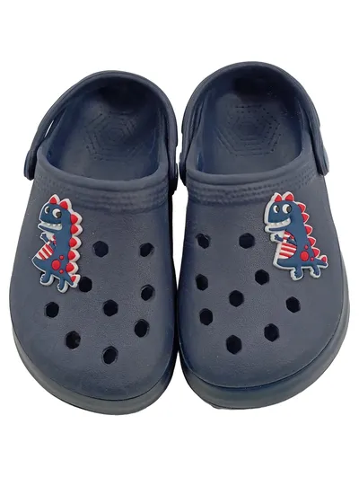 Martes Sport Kinder Clogs Pantoletten Dino Gr. 25 Blau Navy