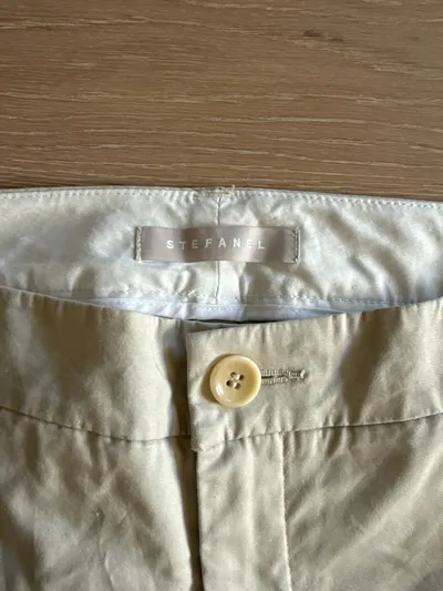Stefanel Damen Stoffhose Gr. 34 Beige Casual