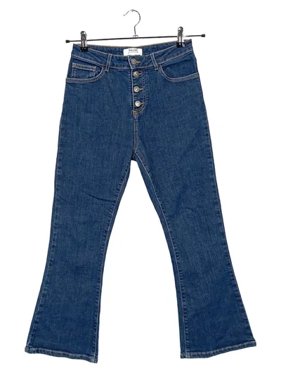 Balzac Paris Damen Jeans Wide Fit Flare Blau Gr. 38 Knopfleiste