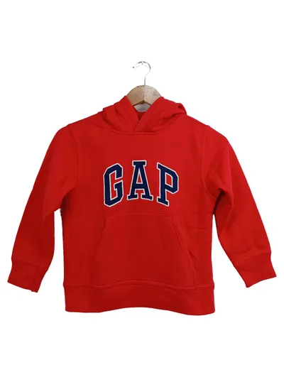 Gap Kids Kapuzenpullover Jungen Gr. S Rot Logo Hoodie