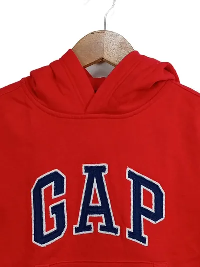 Gap Kids Kapuzenpullover Jungen Gr. S Rot Logo Hoodie