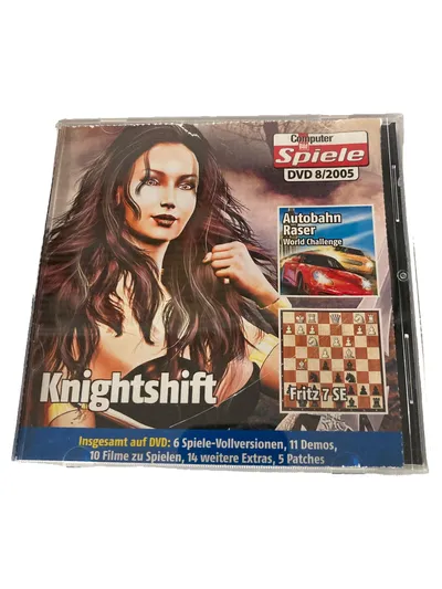 Computer Bild Spiele 8/2005 PC DVD Knightshift Autobahn Raser Fritz 7 SE
