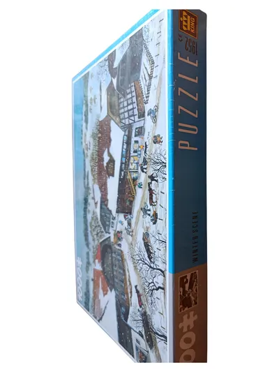 King Puzzle 1000 Teile Winter Scene Winterlandschaft Dorf Schnee