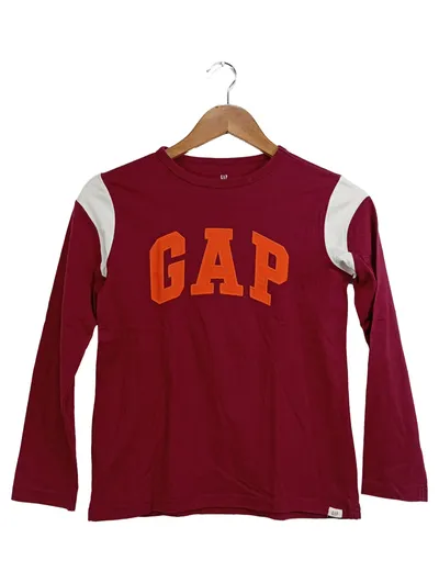 Gap Kids Langarmshirt Kinder Gr. 128 Rot Casual mit Logo Print