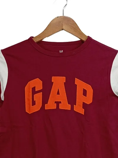 Gap Kids Langarmshirt Kinder Gr. 128 Rot Casual mit Logo Print