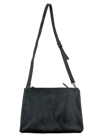 Betty Barclay Damen Umhängetasche Schwarz mit Reißverschlüssen Casual