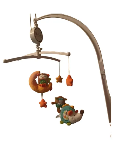 BabyFEHN Mobile Spieluhr Eule Igel Mehrfarbig Baby Kinderzimmer