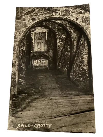Alte Ansichtskarte Postkarte Salz-Grotte Fotografie Vintage