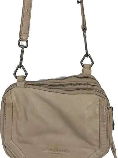 Liebeskind Berlin Damen Umhängetasche Leder Beige Casual