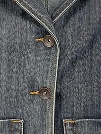 Fishbone Damen Jeansjacke Blazer Gr. 40/L Blau Casual Denim Jacke 2