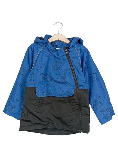 NAME IT Kinder Regenjacke mit Kapuze Gr. 104 Mehrfarbig Tiermotive