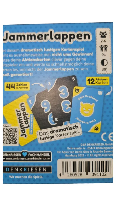 Denkriesen Jammerlappen Kartenspiel ab 9 Jahre Familienspiel Partyspiel