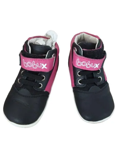 Bobux Step Up Lauflernschuhe Mädchen Gr. 20 Pink Schwarz Leder