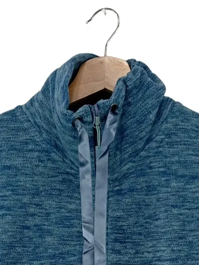 ElleNor Damen Fleecejacke mit Reißverschluss Gr. 40/M Blau Outdoor