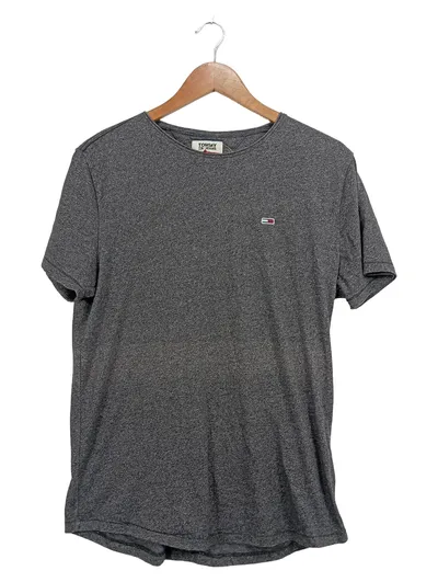 Tommy Jeans Herren T-Shirt Grau S Casual Kurzarm
