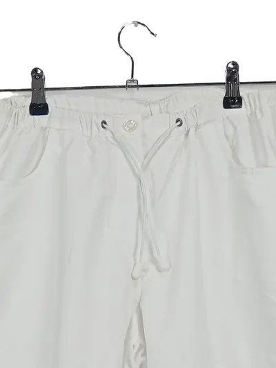 BONPRIX COLLECTION Damen Cargohose Gr. 40 Weiß Praktisch Gummibund Tunnelzug