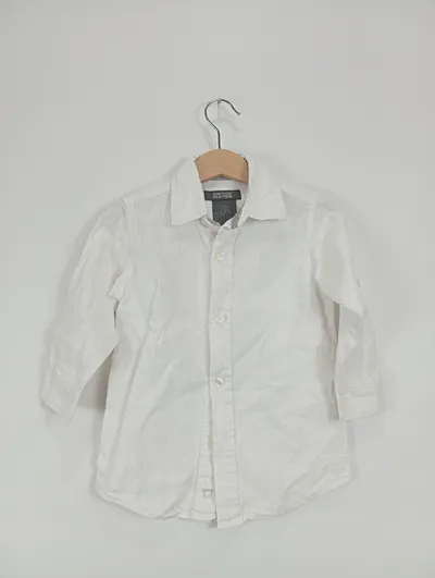 Kenneth Cole Reaction Kinder Business Hemd Weiß Gr. 128 Leinen