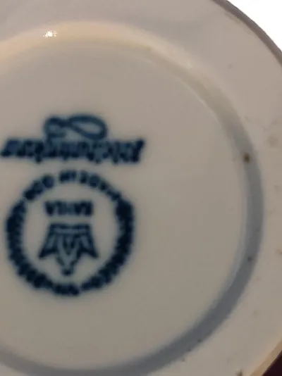 Kahla Tasse Indisch Blau Porzellan Mehrfarbig Blumenmuster Klassisch